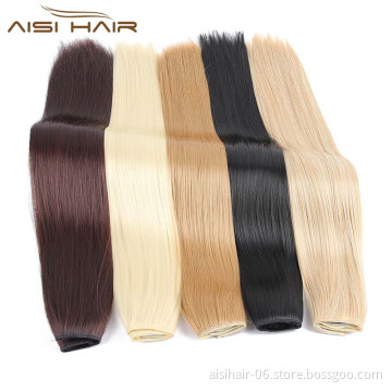 Wholesale Synthetic 5 Hairpieces Clip In Hair Extension Long Straight Style  Hair Pieces